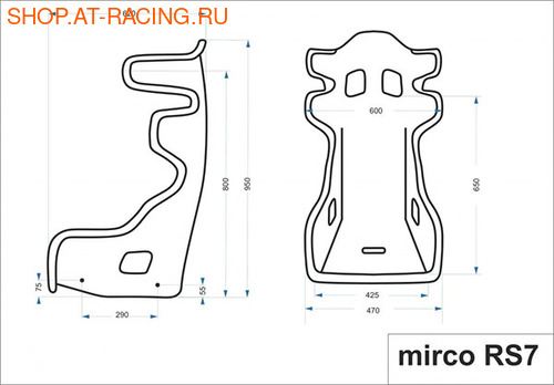 Спортивное сиденье (ковш) Mirco RS 7 3D (фото, вид 3)