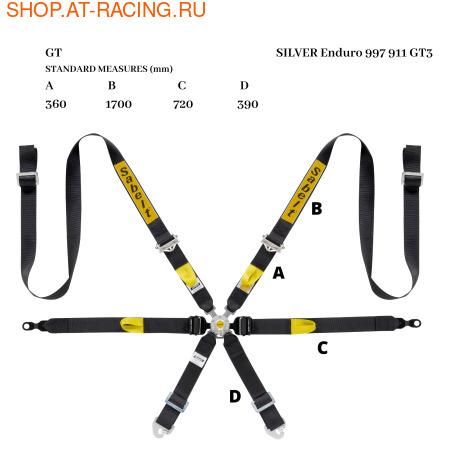 Ремни безопасности Sabelt SILVER Enduro 997 911 GT3 (вид 1) Ремни безопасности Sabelt SILVER Enduro 997 911 GT3 (фото, вид 1)